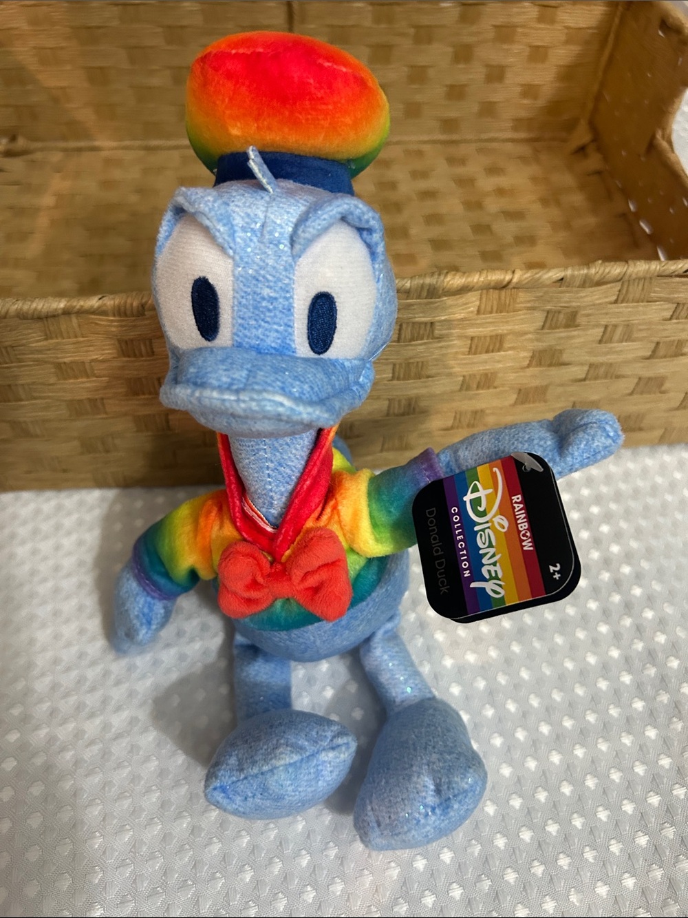 Disney Rainbow Donald Duck Plush - Blue Body with Rainbow Outfit